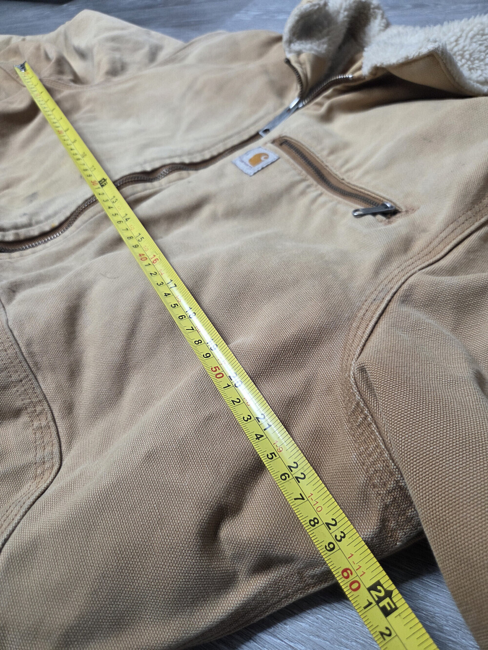 Carhartt Wildwood Womens XL Sherpa Lined Canvas Work Jacket Tan Brown - Picture 6 of 13